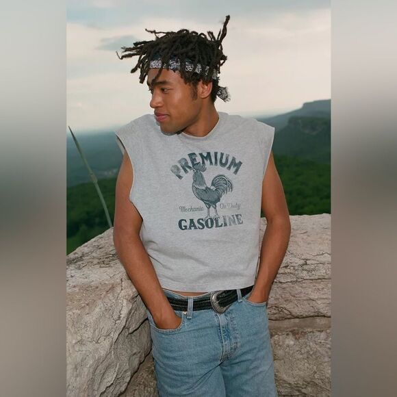 BDG Urban Outfitters Grayson Tank Top In Grey - Picture 1 of 5